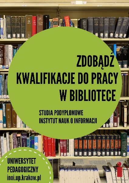 Studia podyplomowe Bibliotekoznawstwo z biblioterapi